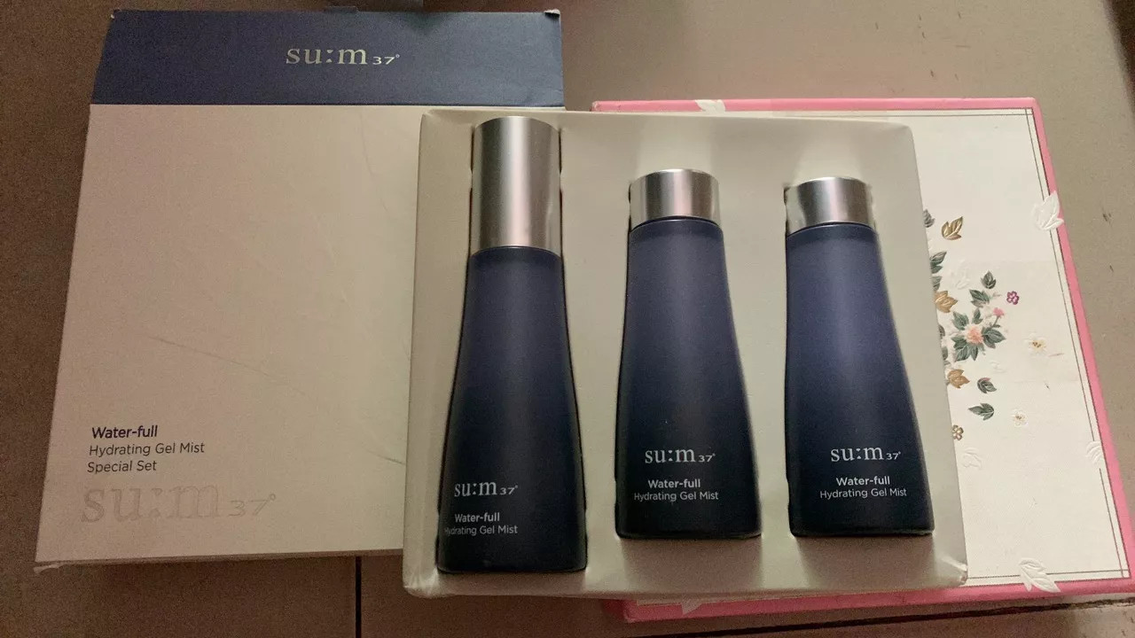Bộ Xịt Khoáng Su:m37 Water-Full Timeless Water Gel Mist Set 3SP - Cấp Nước và Dưỡng Da Mềm Mại, Hỗ Trợ Làm Dịu Da Nóng Bức