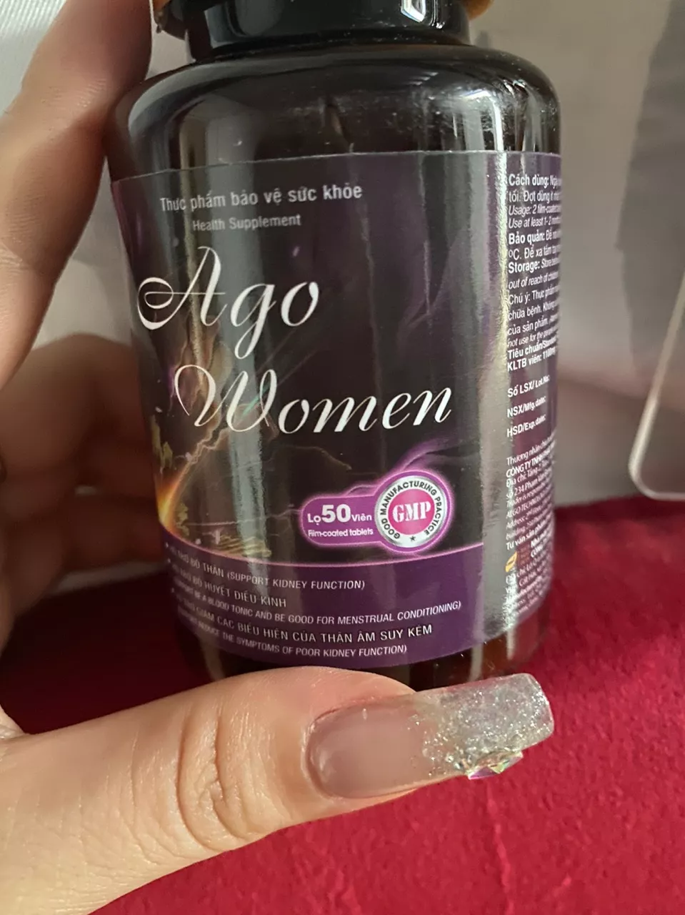 Viên uống hỗ trợ tăng cường nội tiết tố nữ Ago Women - Thảo dược tự nhiên cho sức khỏe và sinh lý nữ sau tiền mãn kinh, mãn kinh - 50 viên
