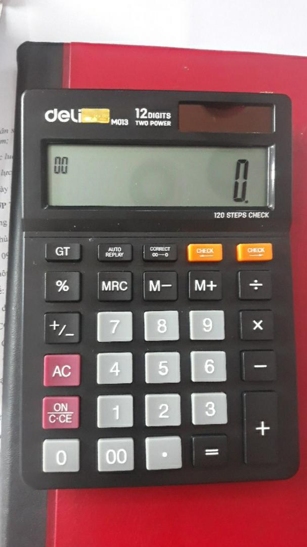 Máy Tính Cầm Tay Deli EM01320 - Màn Hình LCD Bền Bỉ, Pin Mặt Trời, Tính Toán Nhanh Chóng, Chính Xác, Phù Hợp Cho Học Sinh Văn Phòng