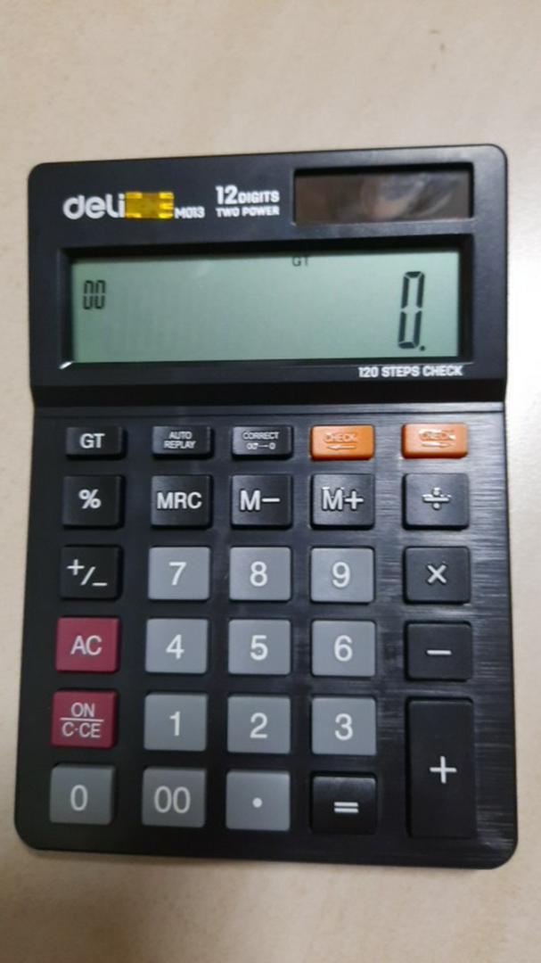Máy Tính Cầm Tay Deli EM01320 - Màn Hình LCD Bền Bỉ, Pin Mặt Trời, Tính Toán Nhanh Chóng, Chính Xác, Phù Hợp Cho Học Sinh Văn Phòng