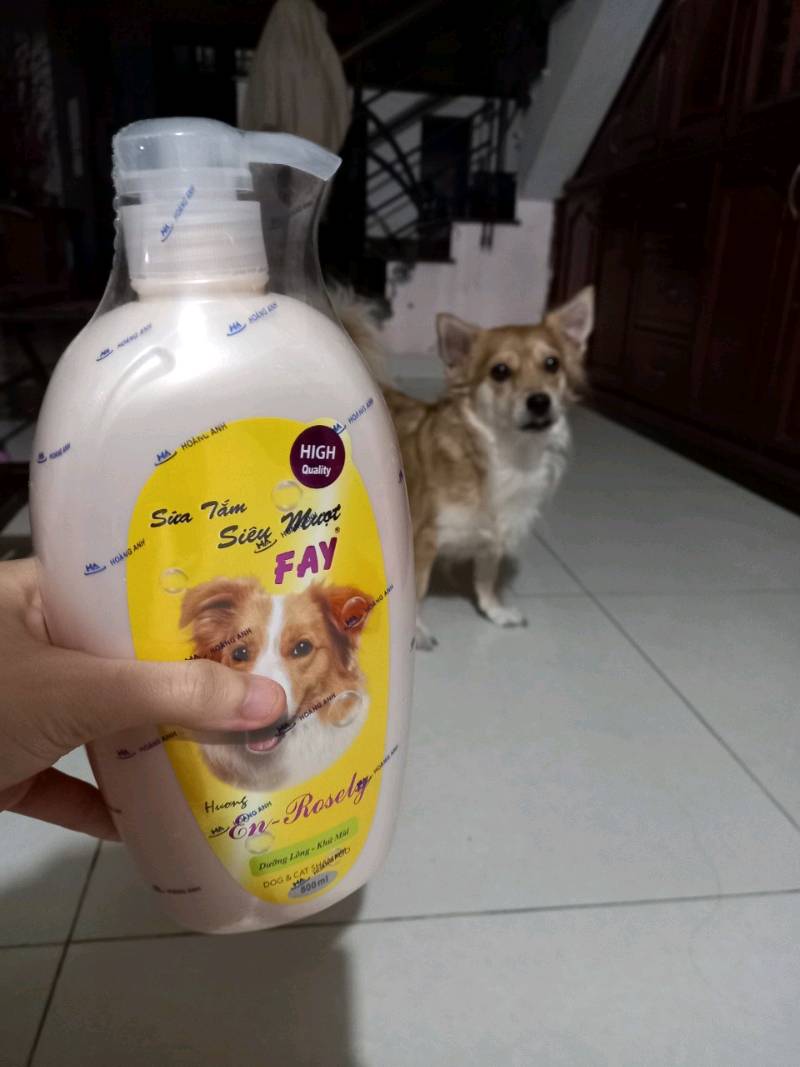 Sữa Tắm Dưỡng Lông Khử Mùi Fay En-Rosely Cho Chó Mèo - Chai 300ml và 800ml, Cao Cấp, Thơm Mát, Giúp Lông Mượt Mà, Sạch Đẹp