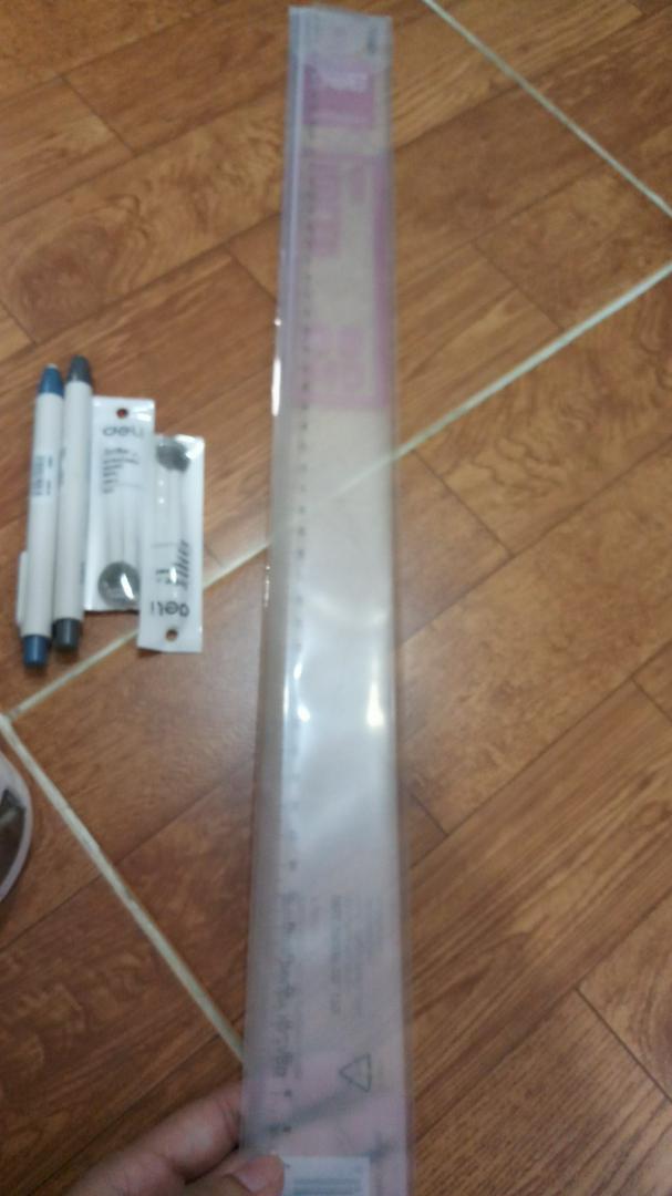 Thước Kẻ Trong Suốt 60cm Deli E6260 - Dụng Cụ Học Tập Bền, Chống Trầy Xước, Đo Lường Chính Xác
