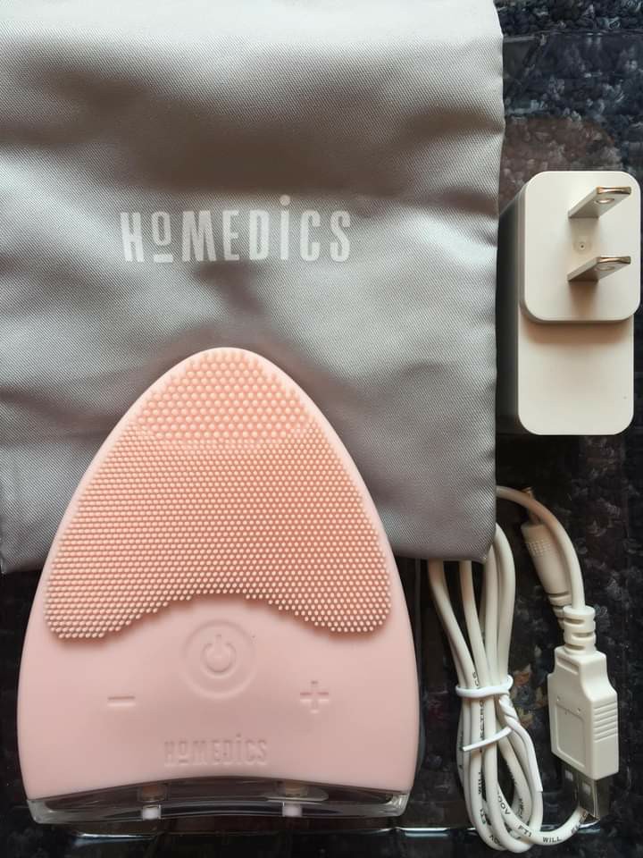 Máy Rửa Mặt Silicon HoMedics FAC 310 - Công Nghệ Siêu Âm Làm Sạch Da, Kháng Khuẩn, 8 Cấp Độ Điều Chỉnh, Sạc Tiện Lợi, Dành Cho Mọi Loại Da.