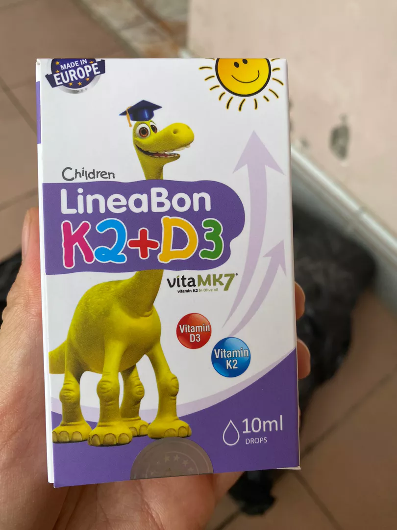 Lineabon Vitamin D3 K2 Hỗ Trợ Tăng Chiều Cao - Giọt Sinh Học Dành Cho Trẻ Em, Hộp 10ml, Giúp Hấp Thụ Canxi Tối Đa