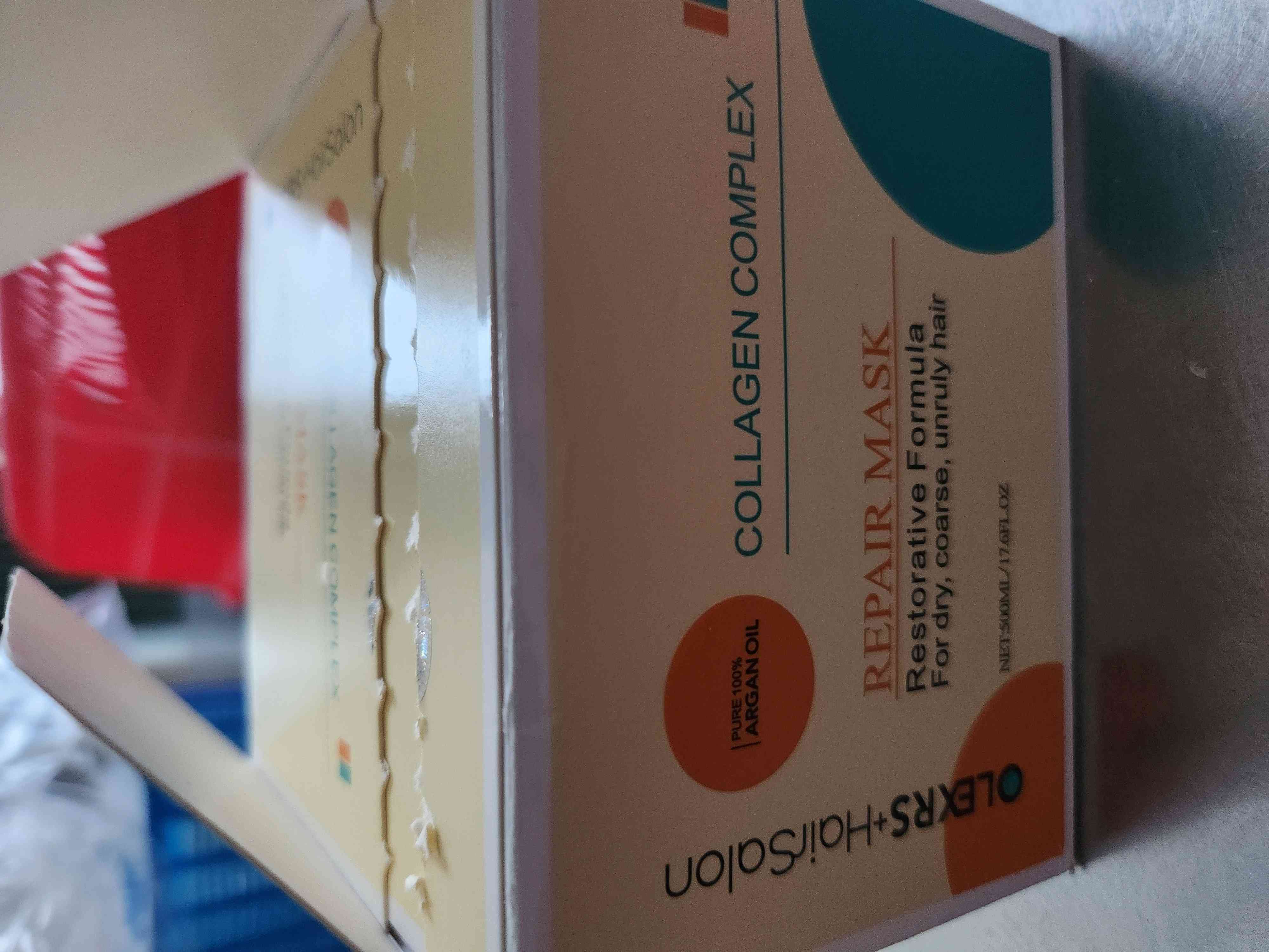 Kem ủ tóc Olexrs Argan Oil Collagen Complex - Phục hồi tóc hư tổn, 100% dầu Argan thiên nhiên, chăm sóc tóc bóng mượt 500ml