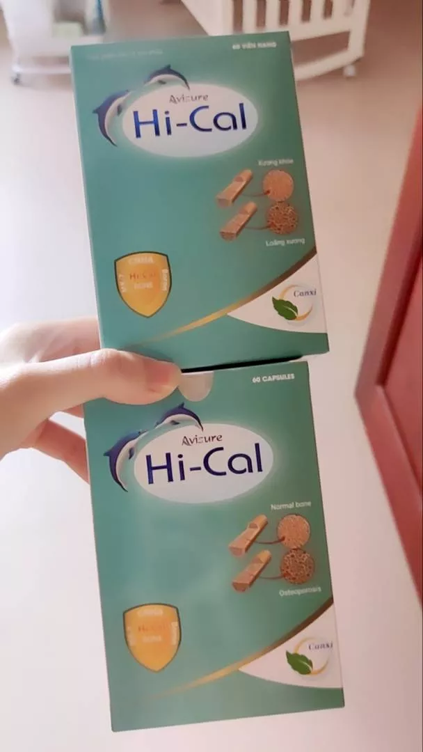Viên uống bổ sung canxi Avisure Hi-Cal 60 viên - Hỗ trợ xương chắc khỏe, hấp thu tốt cho phụ nữ mang thai và trẻ em từ 6 tuổi.