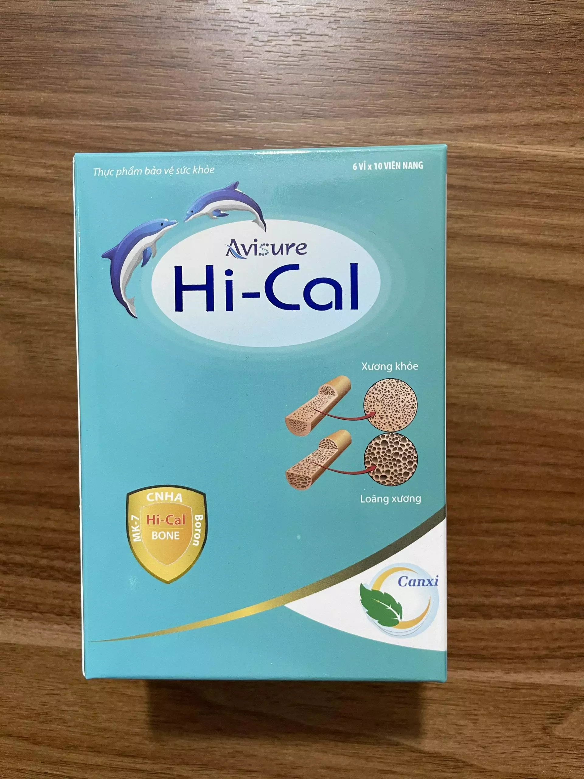 Viên uống bổ sung canxi Avisure Hi-Cal 60 viên - Hỗ trợ xương chắc khỏe, hấp thu tốt cho phụ nữ mang thai và trẻ em từ 6 tuổi.