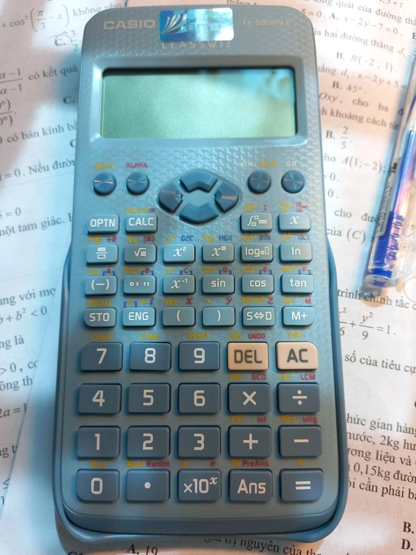 Máy Tính Khoa Học Casio FX-580VN X - Dành Cho Học Sinh Cấp 2 Cấp 3 - Màn Hình LCD Cao Cấp, Hiệu Suất Tính Toán Nhanh