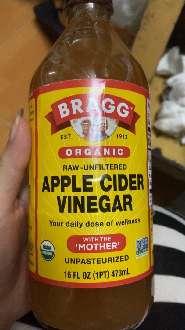 Giấm Táo Hữu Cơ Bragg Organic 473ml - Giấm Tự Nhiên Không Biến Đổi Gen, Hỗ Trợ Tiêu Hóa Và Miễn Dịch, Chứng Nhận Hữu Cơ USDA