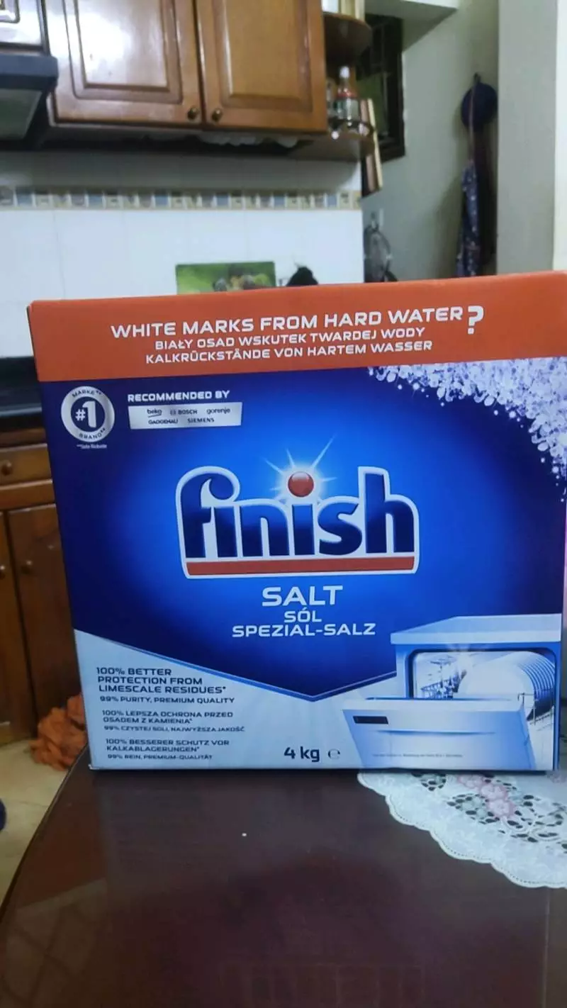 Muối rửa bát làm sạch Finish Đức 1.5kg - Giúp giảm độ cứng nước và ngăn cặn bám cho máy rửa bát hiệu quả, tiêu chuẩn EU.