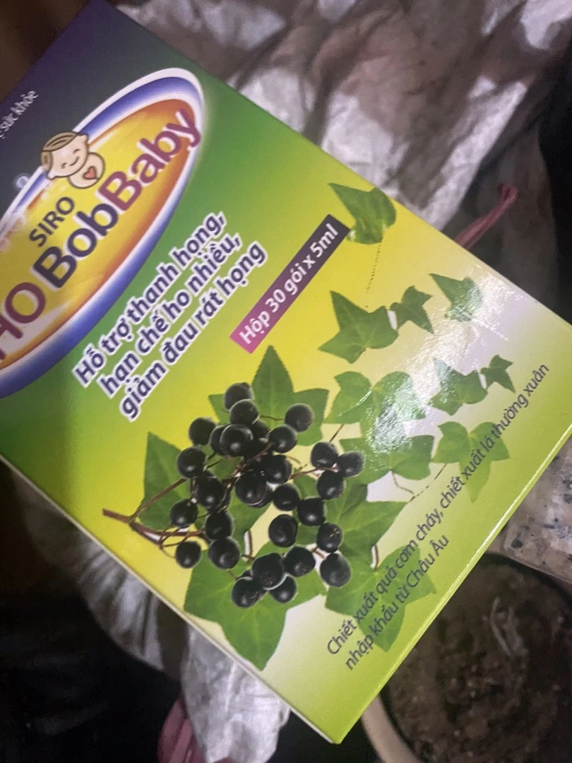 Siro HO BobBaby Giảm Ho Cho Bé - Hương Vị Ngọt, Thành Phần Thiên Nhiên, Hỗ Trợ Giảm Đau Họng, Dễ Uống - 30 Gói 5ml