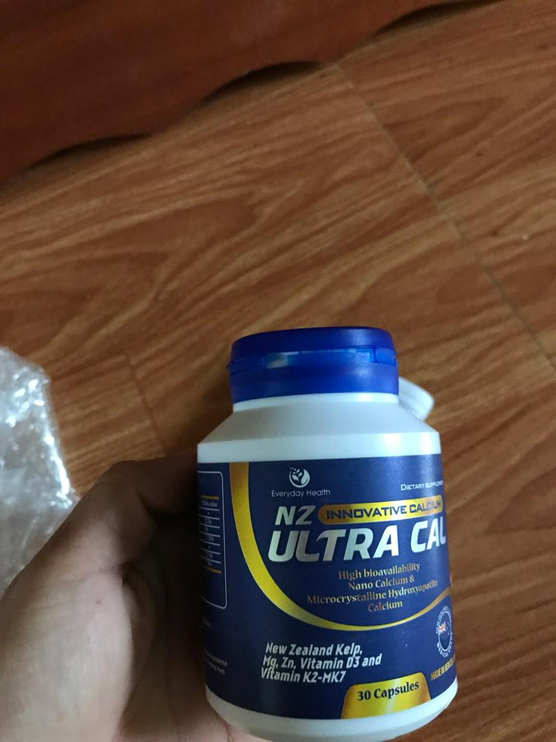 Viên uống Canxi Hữu Cơ Nano NZ-Ultra Cal 30 Viên - Hỗ Trợ Xương Chắc Khỏe với Vitamin D3, K2 MK7 cho Bé và Người Lớn