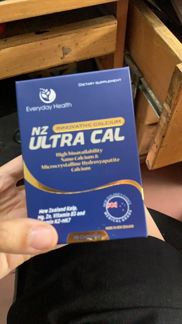 Viên uống Canxi Hữu Cơ Nano NZ-Ultra Cal 30 Viên - Hỗ Trợ Xương Chắc Khỏe với Vitamin D3, K2 MK7 cho Bé và Người Lớn