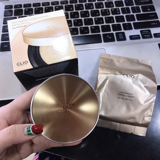 Phấn nước Clio Stay Perfect Cover Cushion SPF50+ - Che Khuyết Điểm Hoàn Hảo, Kiểm Soát Dầu, Lớp Nền Tự Nhiên cho Tất Cả Màu Da