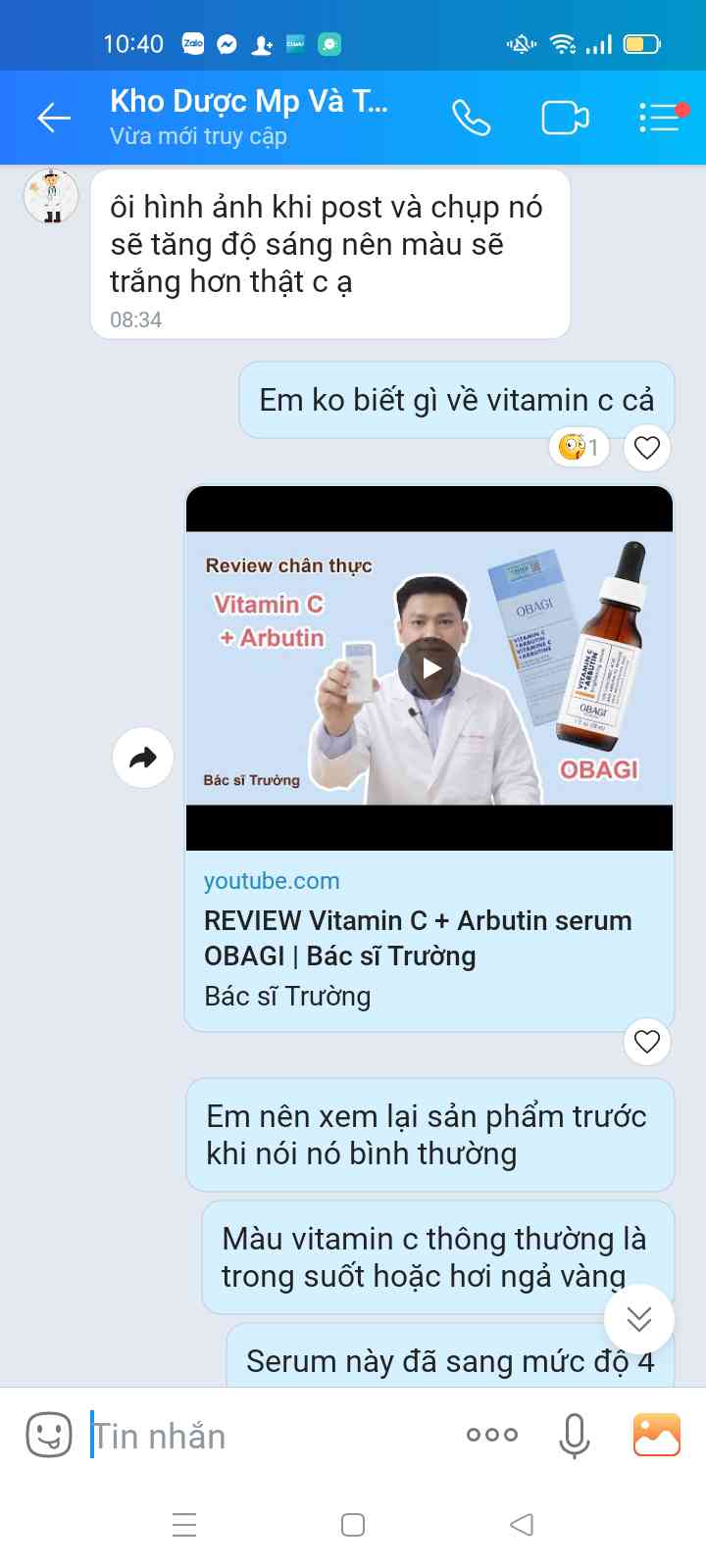 Serum Dưỡng Trắng Da Obagi Clinical Vitamin C+ Arbutin 30ml - Giúp Trắng Sáng, Cải Thiện Độ Đàn Hồi, Làm Mờ Đốm Nâu