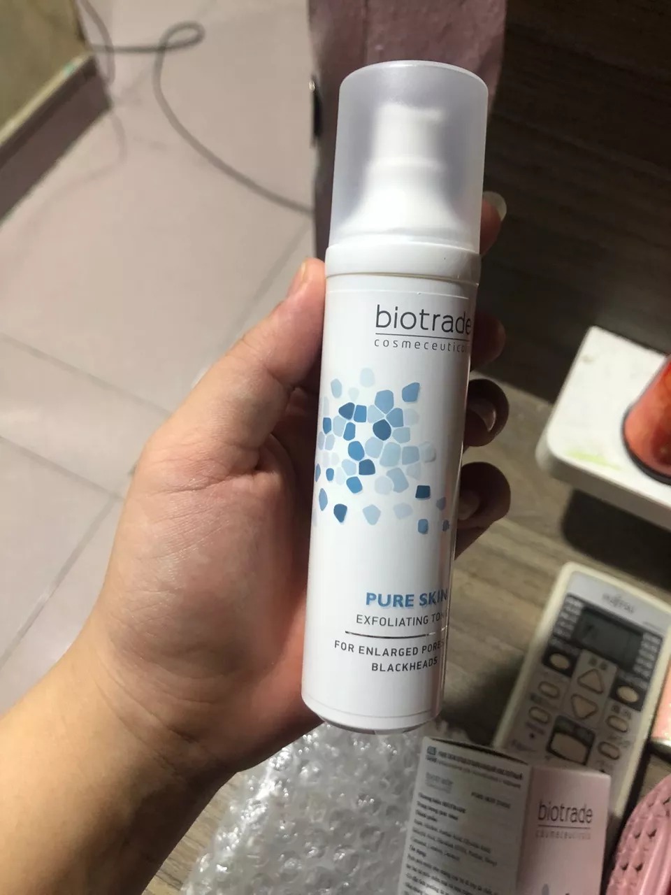 Toner Giảm Mụn Đầu Đen Biotrade Pure Skin Exfoliating Tonic 50ml - Công Thức AHA BHA Peeling, Se Khít Lỗ Chân Lông, Làm Sáng Da