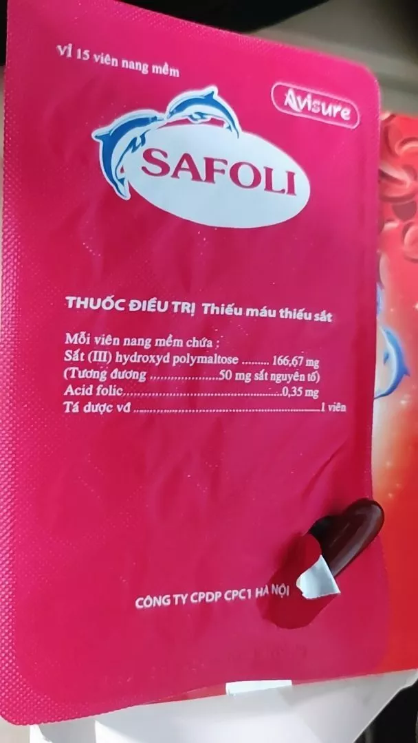 Sắt Safoli Avisure - Bổ sung Sắt và Acid Folic Cho Bà Bầu, Phụ Nữ Sau Sinh và Người Thiếu Máu - Hộp 30 Viên