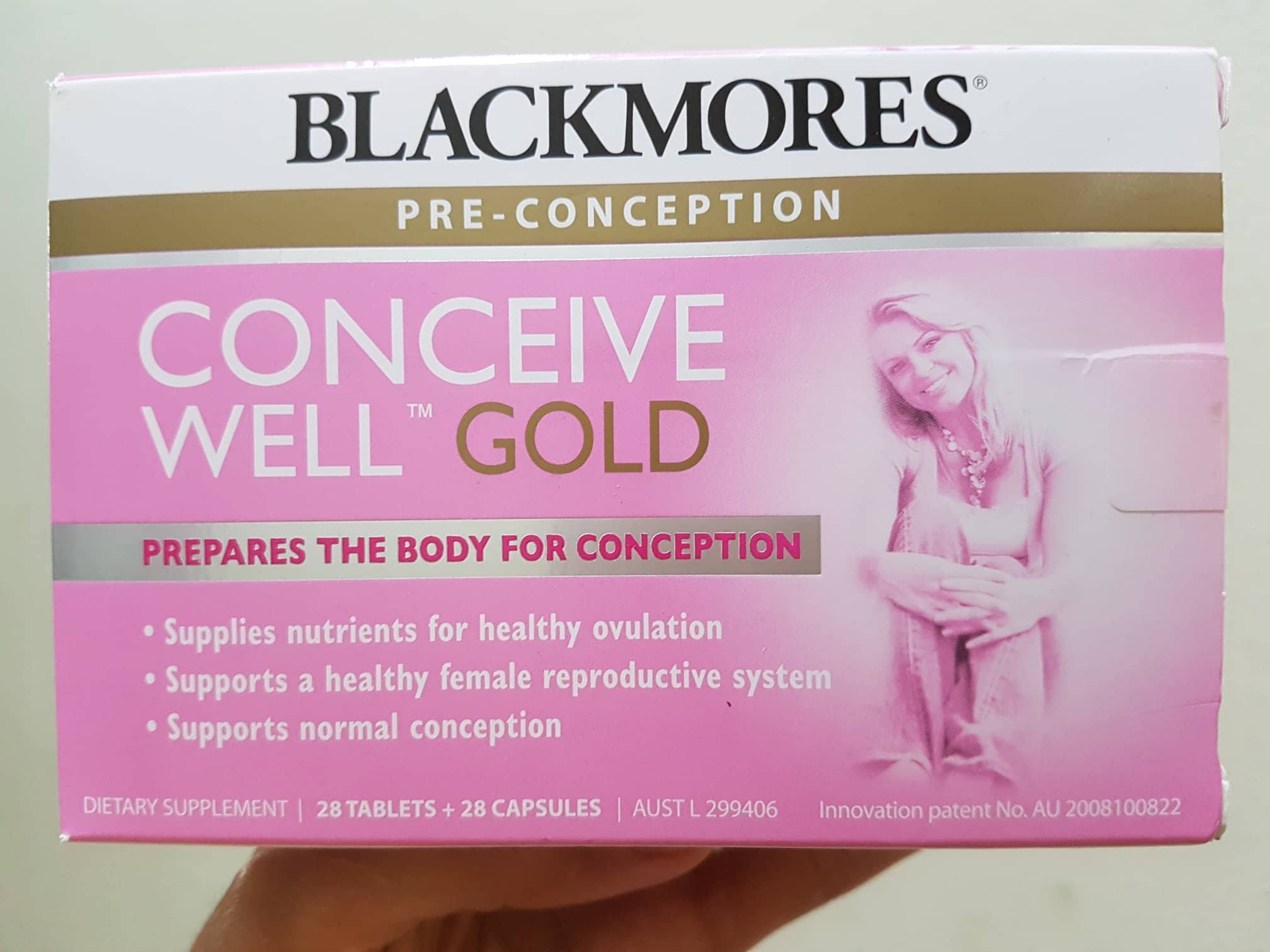 Viên uống Blackmores Conceive Well Gold - Hỗ trợ tăng khả năng thụ thai cho phụ nữ, bổ sung vitamin và chất dinh dưỡng cần thiết 56 viên