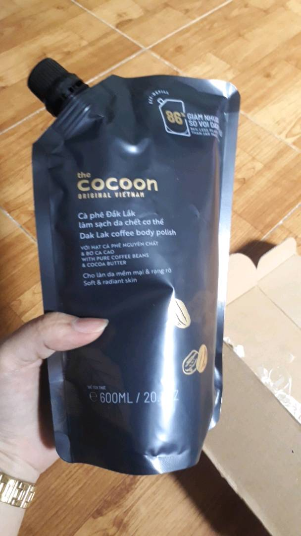 Tẩy Da Chết Cocoon Dak Lak Coffee Body Polish 200ml - Giúp Làm Sạch Da, Mịn Màng, Dưỡng Ẩm Từ Hạt Cà Phê Ca Cao Chính Hãng