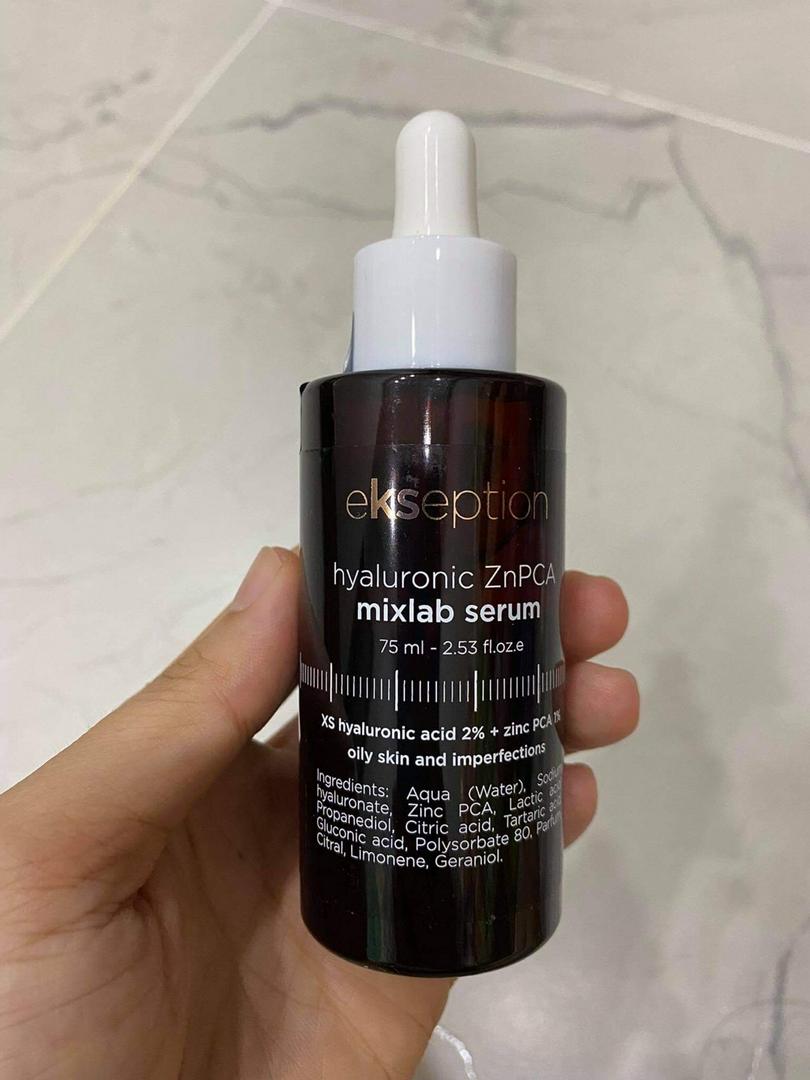 Serum Ekseption Hyaluronic ZnPCA 75ml - Hỗ Trợ Giảm Nhờn, Mụn, Làm Sáng Da, Se Khít Lỗ Chân Lông, Dưỡng Ẩm Sâu