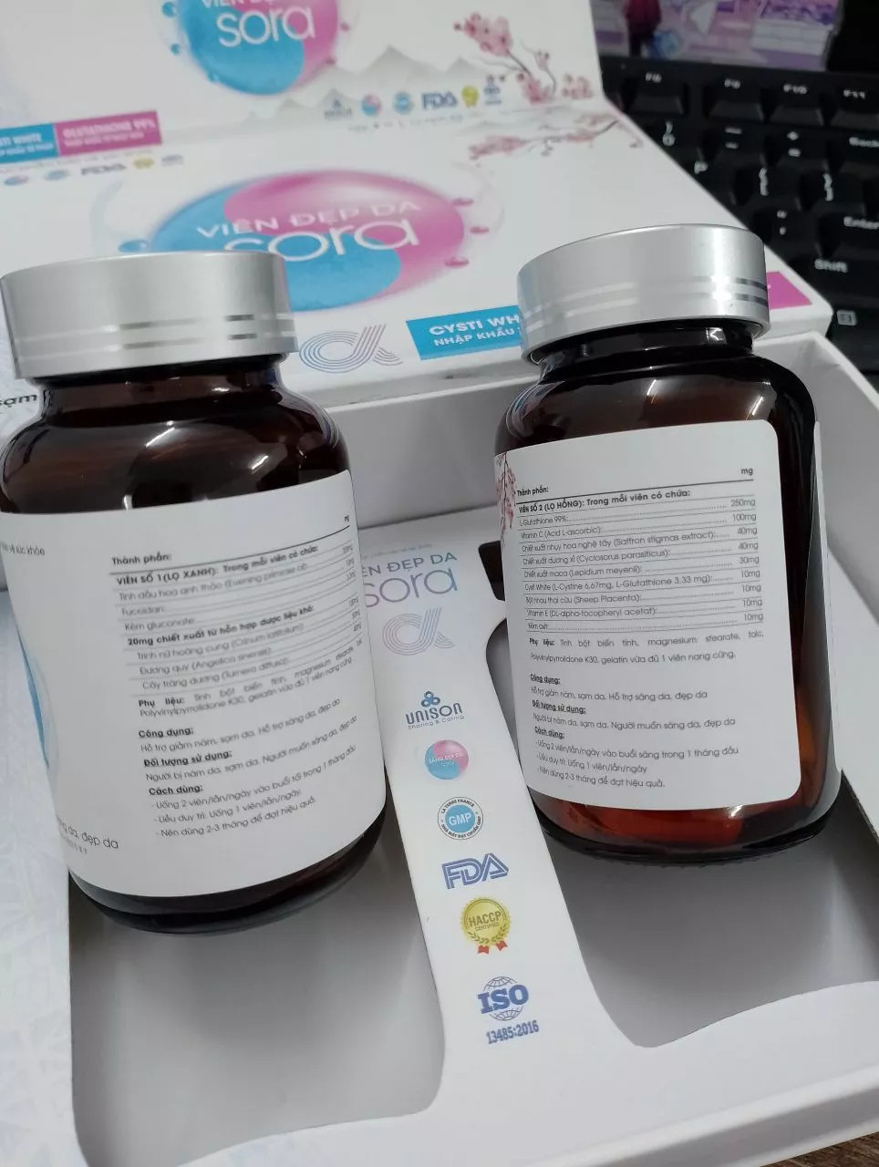 Viên Uống Đẹp Da SORA - Giảm Nám, Tàn Nhang, Cải Thiện Làn Da Với L-Glutathione Tinh Khiết 99% - Sức Khỏe & Sắc Đẹp Tự Nhiên