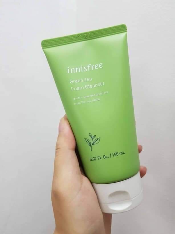 Sữa Rửa Mặt Innisfree Trà Xanh Green Tea Cleansing Foam - Làm Sạch Sâu, Ngăn Ngừa Mụn Cho Da Dầu Mụn 150ml