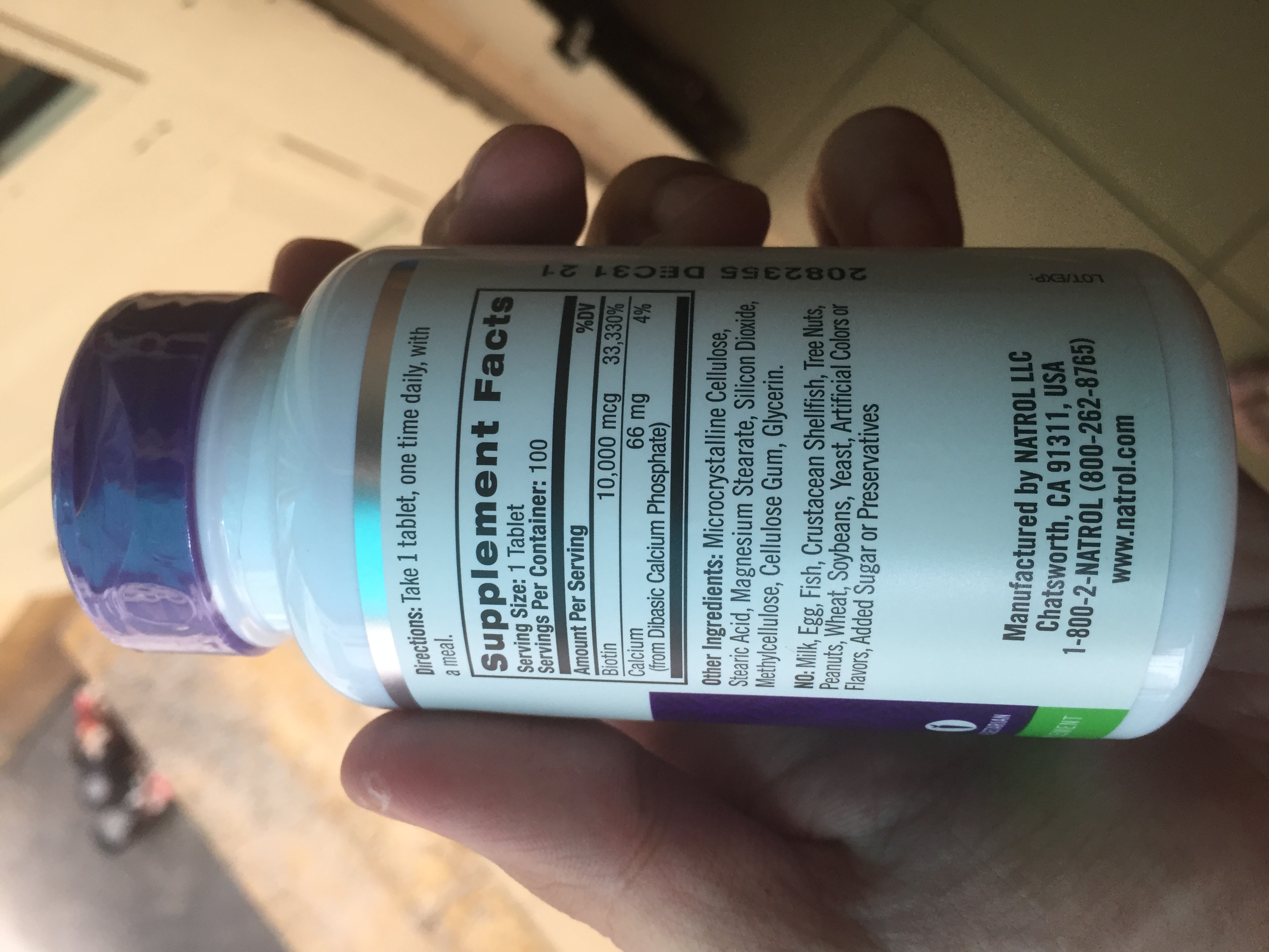 Viên Uống Mọc Tóc Natrol Biotin 10000 mcg Mỹ - Hỗ Trợ Rụng Tóc, Tóc Khỏe Mạnh, 100 Viên, Vitamin B7 Hữu Ích