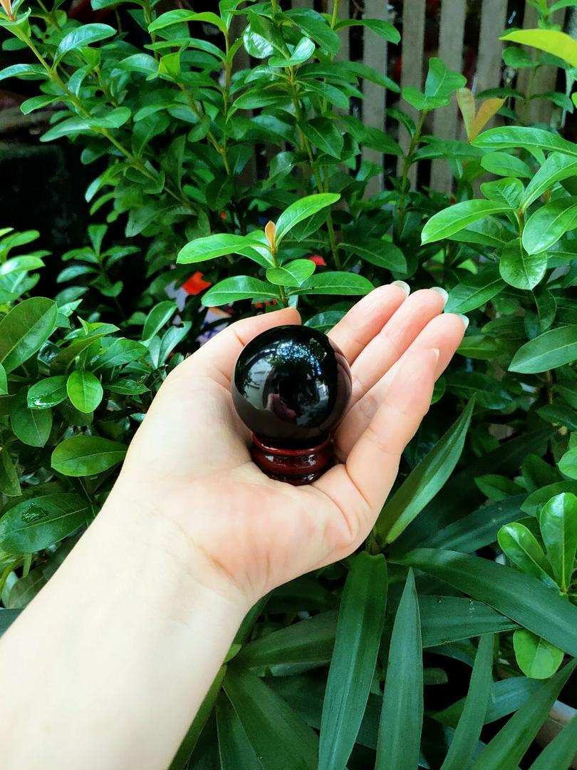 Quả Cầu Phong Thủy Mini Đá Tự Nhiên Đủ Màu - Quà Tặng May Mắn Cho Người Mệnh Kim, Mộc, Thủy, Hỏa, Thổ