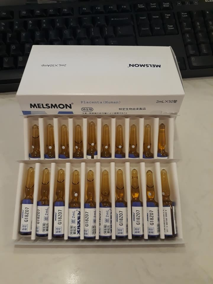 Tế Bào Gốc Nhau Thai Melsmon Placenta Nhật Bản Dạng Tiêm - Giúp Trắng Da, Khỏe Mạnh và Trẻ Trung - Hỗ Trợ Tăng Cường Sức Khỏe