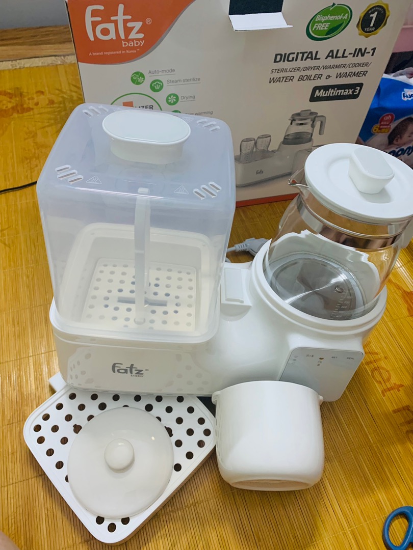 Máy Đun Nước Pha Sữa Đa Năng Fatzbaby Multimax 3 FB9322SJ - Chức Năng Nấu Cháo, Hâm Nóng, Tiệt Trùng - Sản Phẩm Hữu Ích Cho Mẹ và Bé