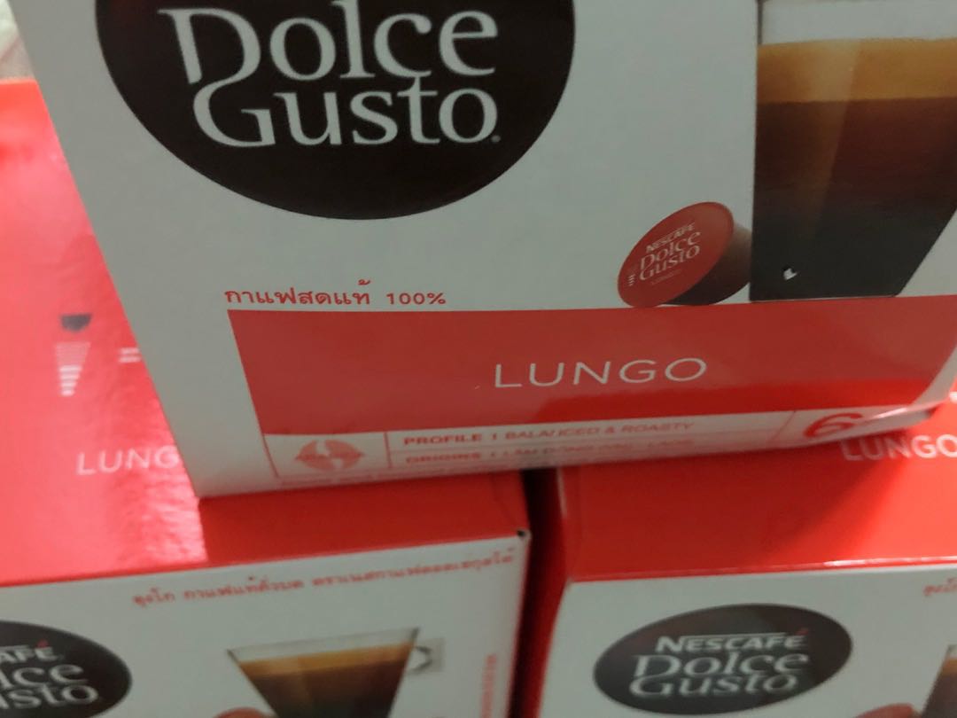 Cà phê rang xay nguyên chất Nescafe Dolce Gusto Lungo hộp 16 viên nén - Hương thơm đậm đà, độ mạnh cafein 6, hỗ trợ tỉnh táo