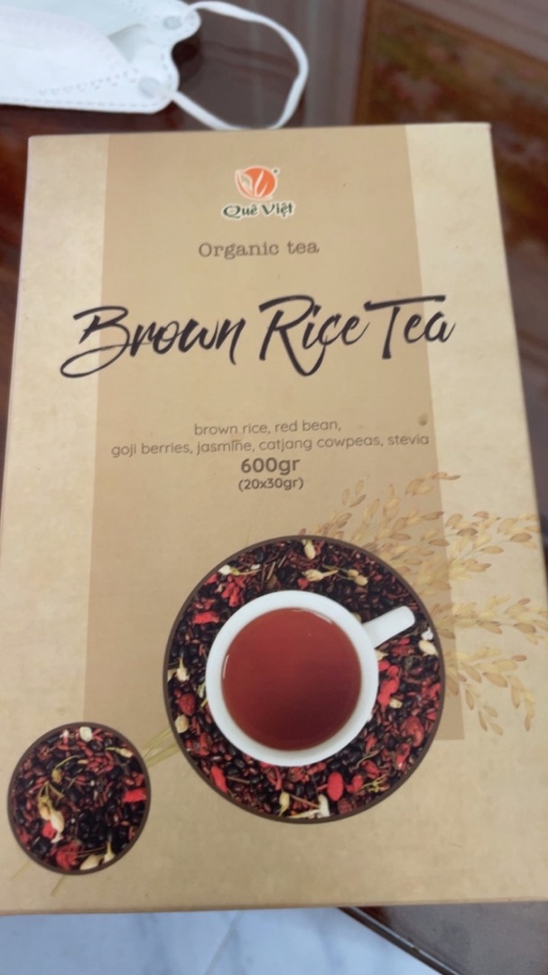 Trà Gạo Lứt Tự Nhiên Quê Việt - Hỗ Trợ Giảm Cân, Thanh Lọc Cơ Thể, Thảo Mộc Tự Nhiên Từ 6 Thành Phần Bổ Dưỡng