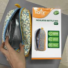 Túi Giữ Nhiệt Bình Sữa Đôi cho Bé Fatzbaby FB 2016SL - Họa Tiết Vàng Tiện Lợi, Bảo Quản Sữa Lên Đến 10 Giờ