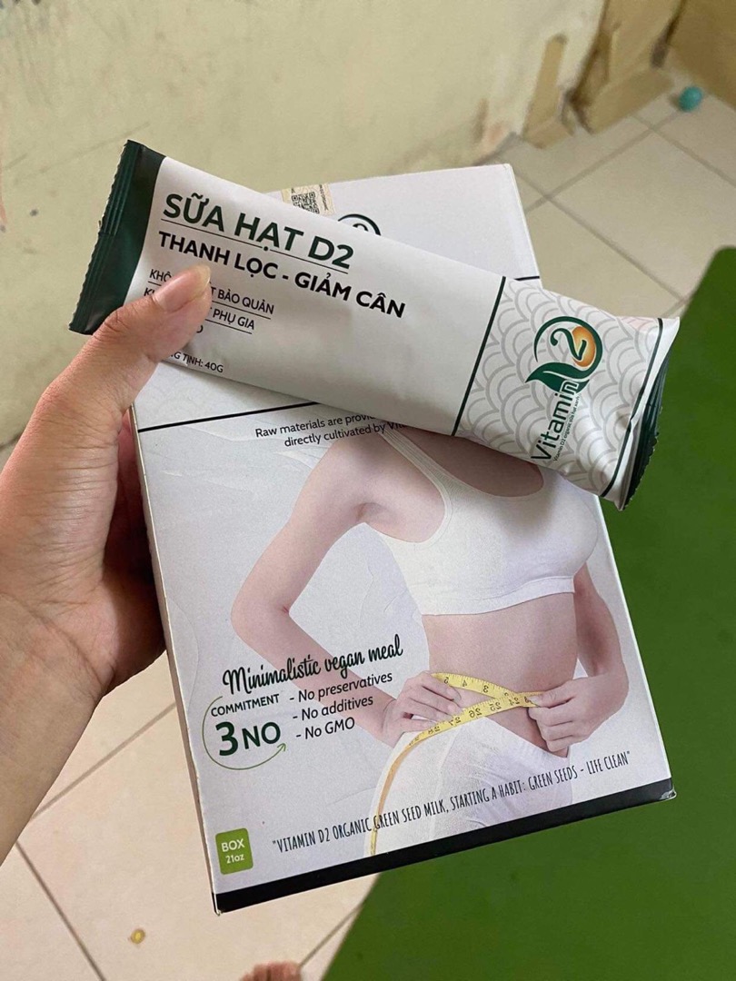 Sữa Hạt Dạng Bột Vitamin D2 - Giải Độc, Giảm Cân, Công Thức 26 Loại Hạt, Hỗ Trợ Năng Lượng, Nguyên Liệu Hữu Cơ, Sạch, 15 Gói x 40g