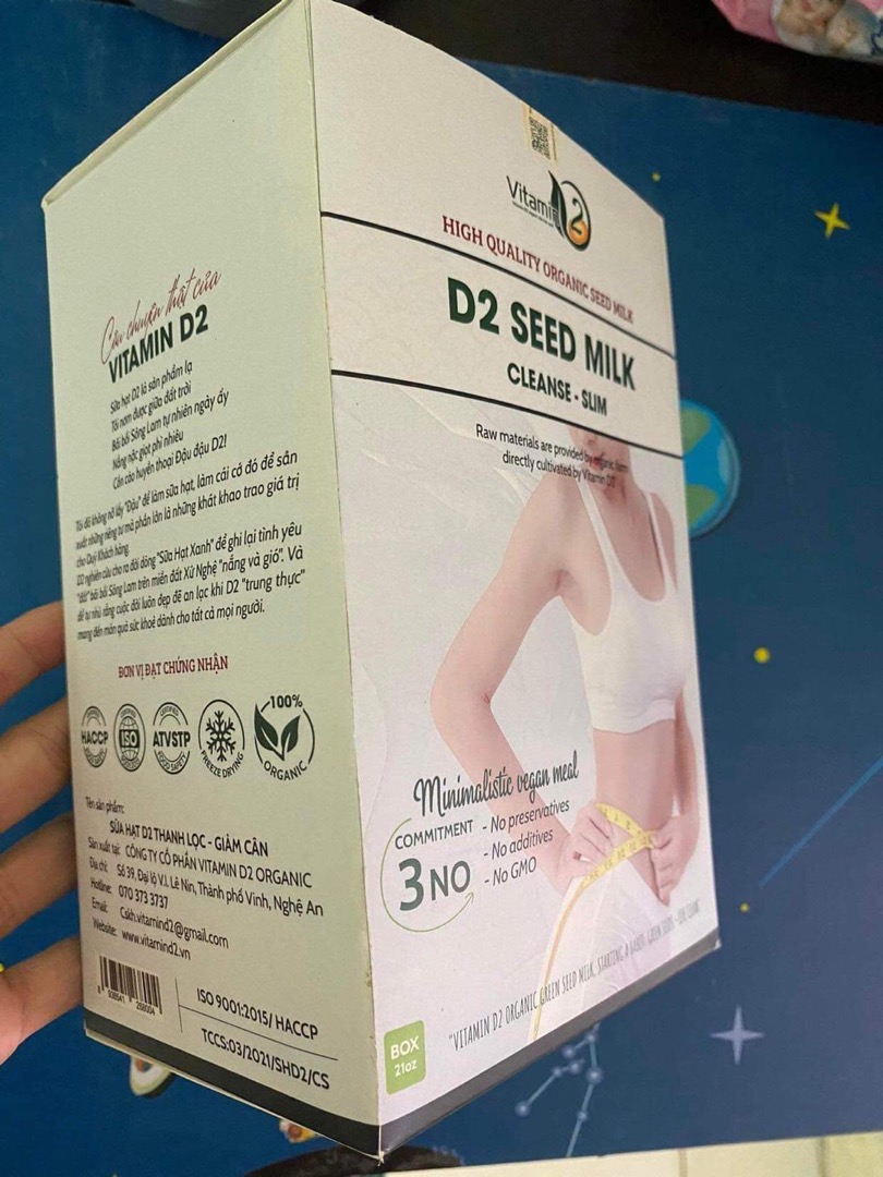 Sữa Hạt Dạng Bột Vitamin D2 - Giải Độc, Giảm Cân, Công Thức 26 Loại Hạt, Hỗ Trợ Năng Lượng, Nguyên Liệu Hữu Cơ, Sạch, 15 Gói x 40g