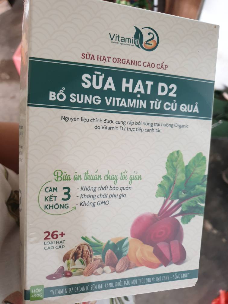 Sữa Hạt D2 Bổ Sung Vitamin Từ Củ Quả - Hỗ Trợ Tiêu Hóa, Tim Mạch, Tăng Cường Đề Kháng - Hộp 450g Chính Hãng