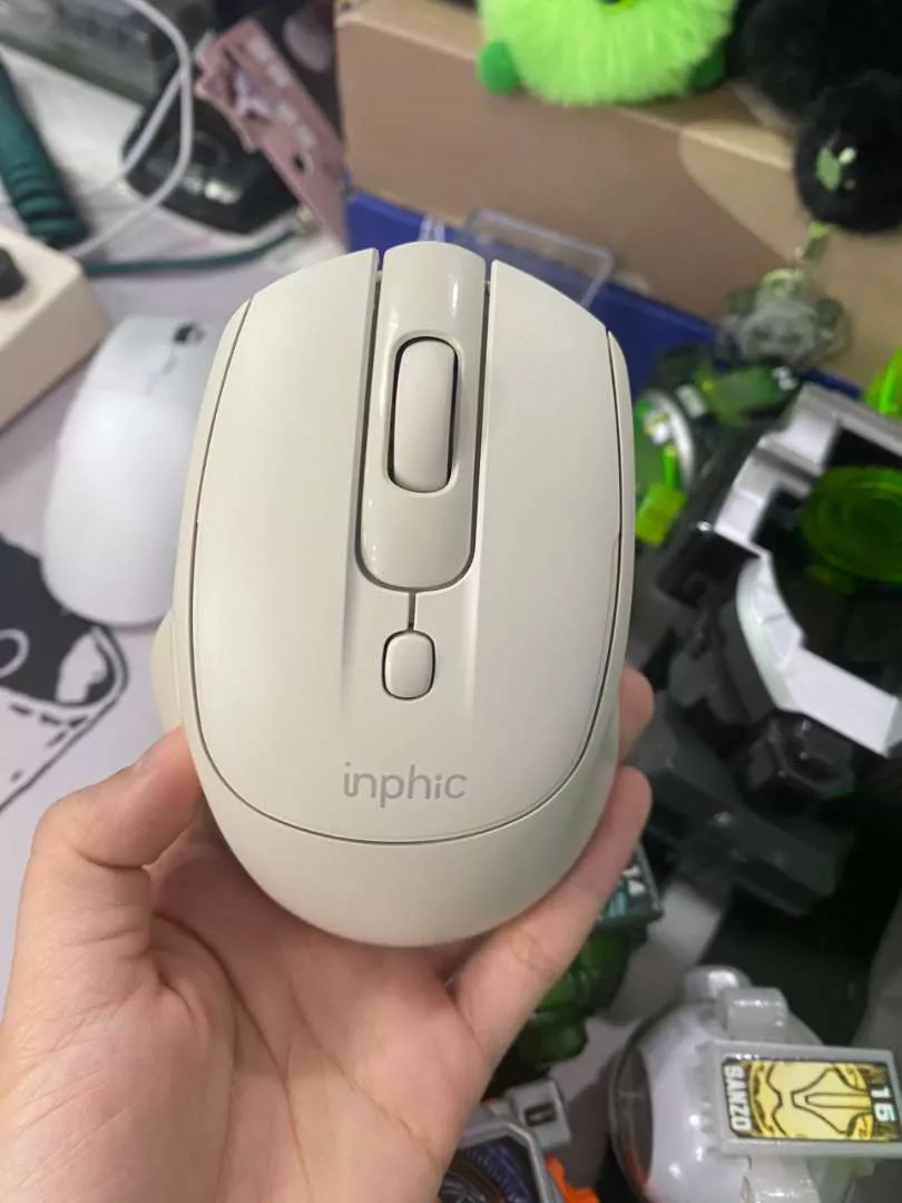 Chuột Không Dây Sạc Inphic DR2 - Chuột Gaming Ergonomic Kiểu Dáng Sang Trọng, Silent Click, Kết Nối USB và Bluetooth 4.0/5.0