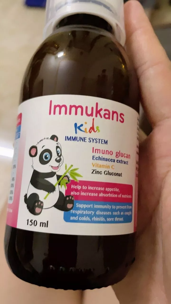 Siro Immukans Kids 150ml - Hỗ Trợ Tăng Cường Sức Đề Kháng và Tiêu Hóa Cho Trẻ - Hương Vị Trái Cây Ngon Miệng