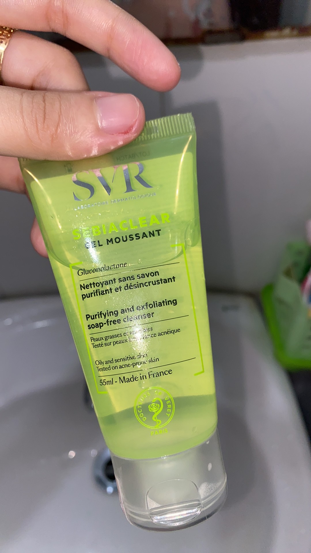 Sữa Rửa Mặt SVR Sebiaclear Gel Moussant 200ml - Dầu Mụn, Nhạy Cảm, Làm Sạch Dịu Nhẹ, Chống Thấm Nước, Không Xà Phòng