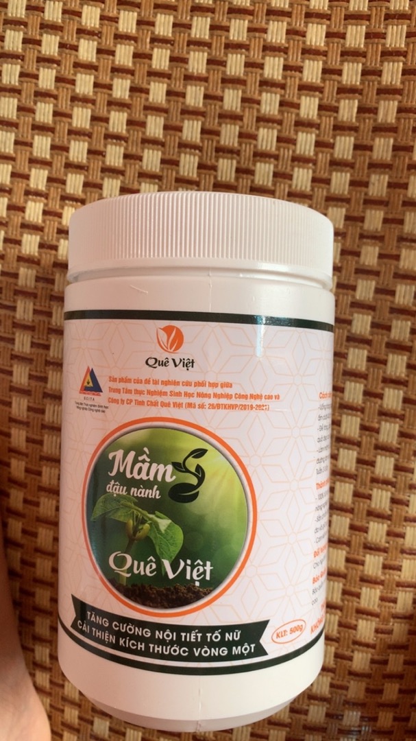 Mầm Đậu Nành Quê Việt 500g - Hỗ Trợ Cải Thiện Kích Thước Vòng 1, Tăng Nội Tiết Tố Nữ, Bột Uống Dinh Dưỡng Tự Nhiên