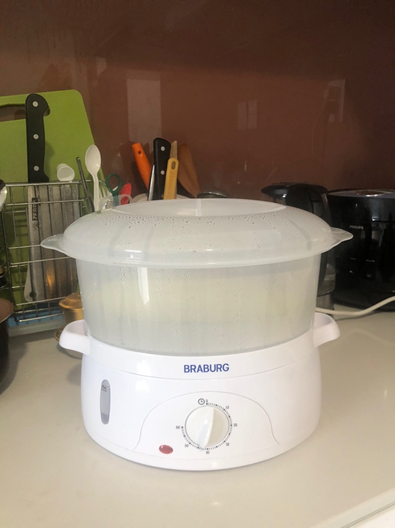 Nồi Hấp Điện Đa Năng 3 Tầng Braburg 9L - Thiết Kế Thời Trang, Tiết Kiệm Thời Gian Hấp Nhiều Món Ăn Khác Nhau