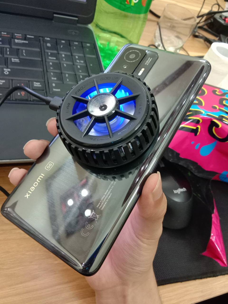 Quạt Tản Nhiệt Điện Thoại Sidotech CX-A2 - Mini Cooling Fan with RGB LED, Powerful 7000 RPM, Portable Smartphone Accessory