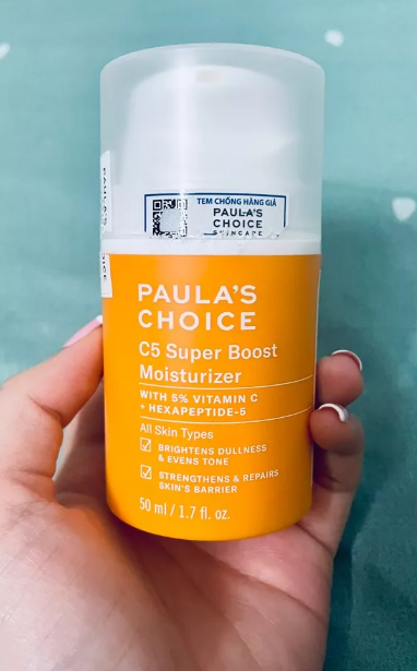 Kem Dưỡng Ẩm Paula's Choice C5 Super Boost 50ml - Hỗ Trợ Cấp Ẩm, Làm Sáng Da Chứa 5% Vitamin C, Dành Cho Da Xỉn Màu và Thiếu Độ Ẩm