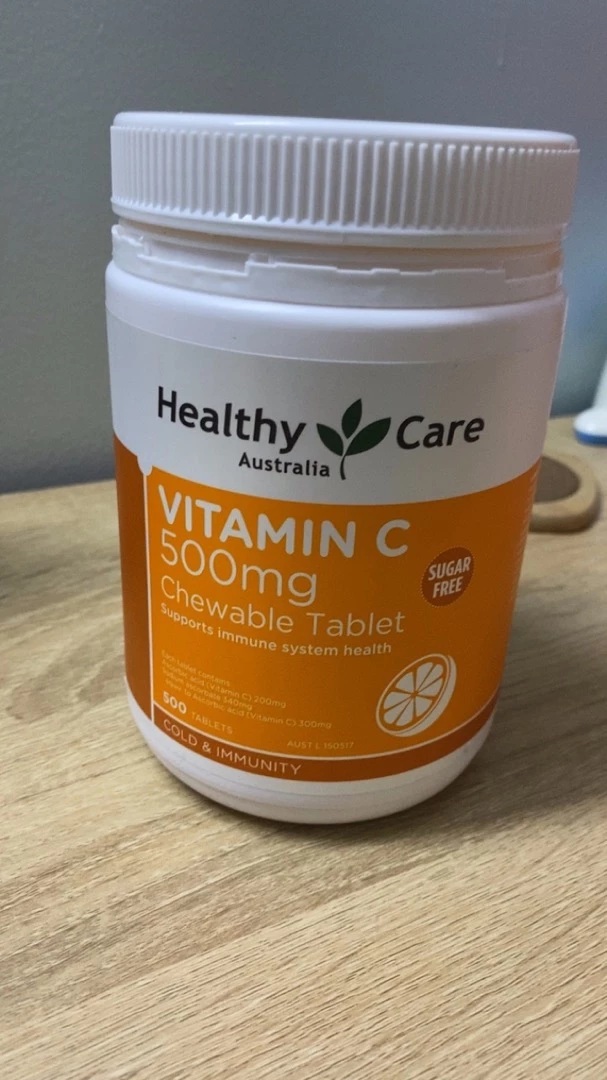 Viên nhai vitamin C Healthy Care của Úc 500mg - Bổ sung Vitamin C thiên nhiên, tăng cường sức đề kháng và làm đẹp da cho trẻ em và người lớn.