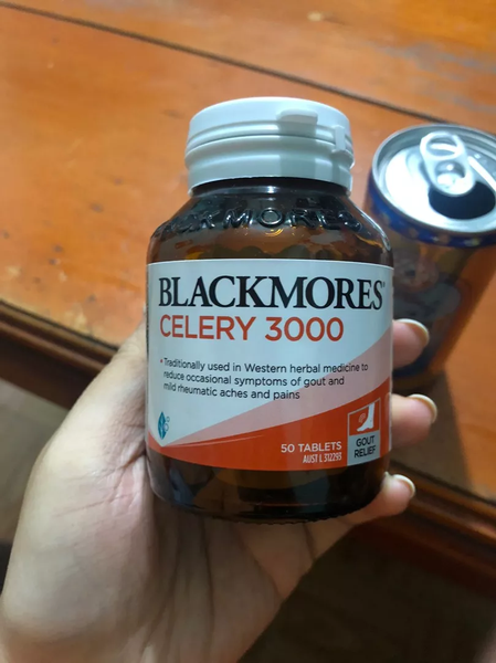 Viên uống Blackmores Celery 3000mg - Hỗ trợ điều trị gout, chiết xuất cần tây tự nhiên, 50 viên, chính hãng Úc