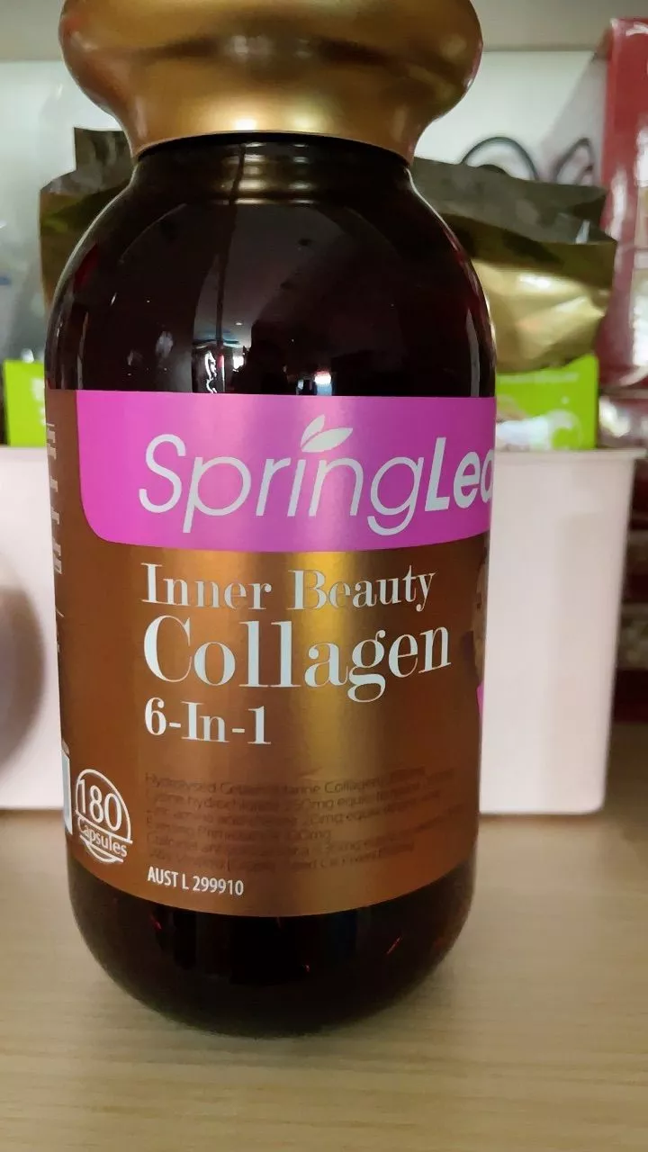 Viên Uống Collagen 6 In 1 Spring Leaf Inner Beauty Plus - Tăng Cường Độ Đàn Hồi, Làm Đẹp Da, Móng Tóc, Giảm Nếp Nhăn