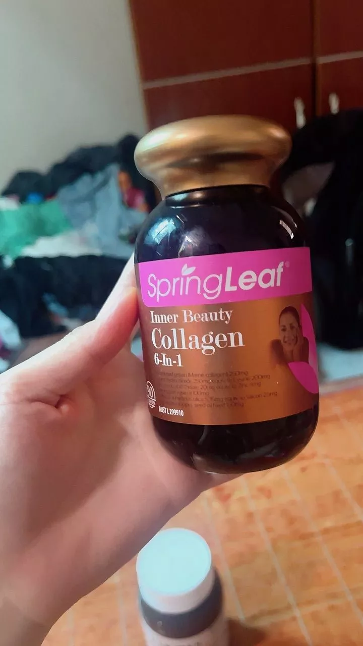 Viên Uống Collagen 6 In 1 Spring Leaf Inner Beauty Plus - Tăng Cường Độ Đàn Hồi, Làm Đẹp Da, Móng Tóc, Giảm Nếp Nhăn