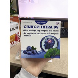 Viên Uống Hỗ Trợ Hoạt Huyết Ginkgo Extra DV Dược Vương - Tăng Cường Tuần Hoàn Máu Não, Giảm Hoa Mắt, Đau Đầu - Hộp 60 Viên