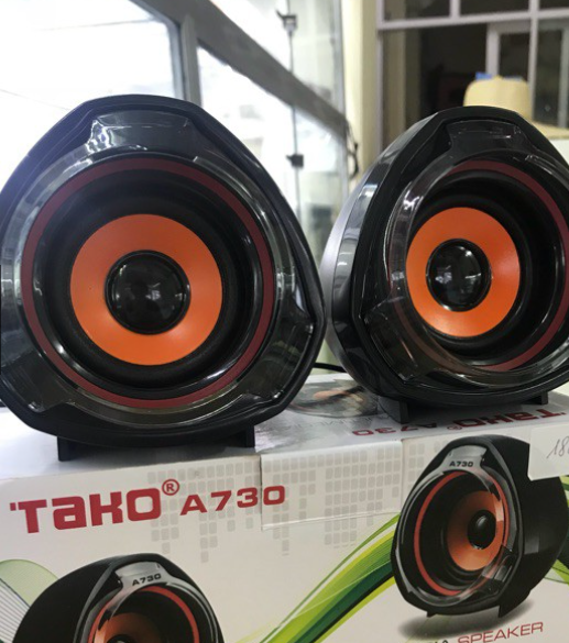 Loa Máy Tính 2.0 Tako A730 - Công Suất 6W, Âm Thanh Rõ Nét, Tương Thích Nhiều Thiết Bị, Thiết Kế Hiện Đại, Bass Tuyệt Vời