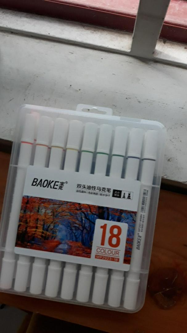 Bút Lông Màu Hai Đầu Baoke MP2923 - Bút Vẽ Đầu To & Nhỏ Thoải Mái Sáng Tạo, 12-48 Màu Sắc Tươi Sáng, Hàng Chính Hãng
